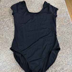 Balera Black Short Sleeve Leotard size Large